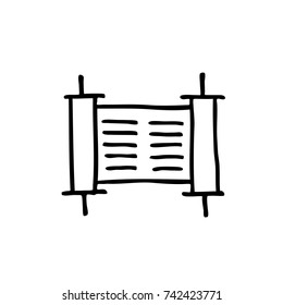 torah scroll doodle icon