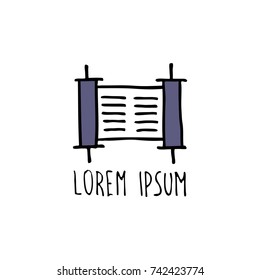 torah scroll doodle icon