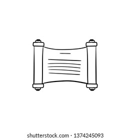 Torah scroll filled outline icon doodle drawing