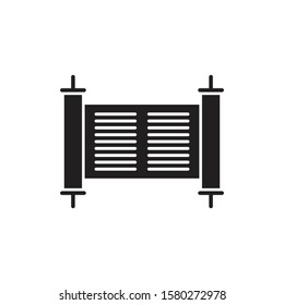 Torah scroll icon, vector illustration