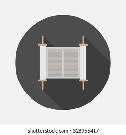 Torah scroll icon. Vector illustration.