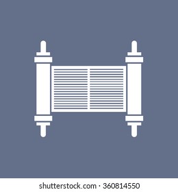 torah scroll icon. vector illustration