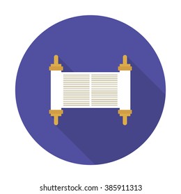 torah scroll icon. vector illustration
