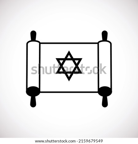 	
Torah scroll parchment icon. Simple illustration of torah scroll parchment vector icon for web design isolated on white background