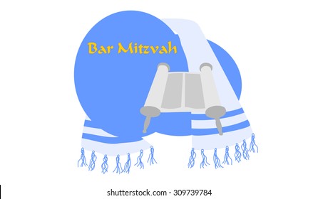 A Torah Scroll And Tallit For Bar Mitzvah