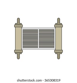 torah scroll. vector illustration