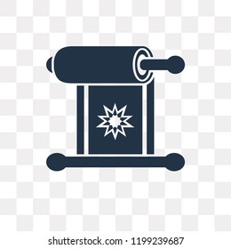 Torah vector icon isolated on transparent background, Torah transparency concept can be used web and mobile