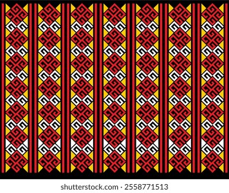 Toraja Motif: A Symbol of Sulawesi's Cultural Beauty with Rich Red, Black, and Yellow Hues Full of Meaning.