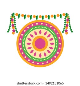 Toran anda mandale design, Onam festival celebration culture traditional india and holiday theme Vector illustration