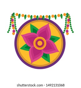 Toran anda mandale design, Onam festival celebration culture traditional india and holiday theme Vector illustration