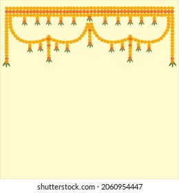 Toran Indian Door Decoration Marigold Flowers Stock Vector (Royalty ...