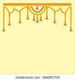 Toran Indian Hanging Door Decoration Marigold Stock Vector (Royalty ...