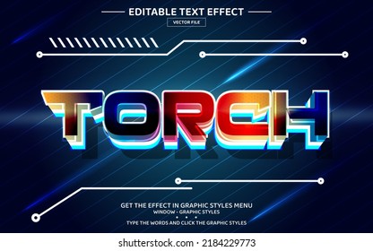 Torch 3D editable text effect template