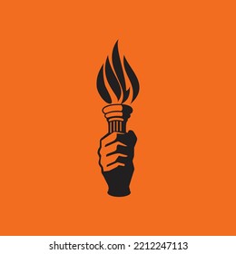 Torch bearer. Called "Mashal" in marathi. Symbol of revolution. Symbol of Hindu. Election emblem of Shivsena. 