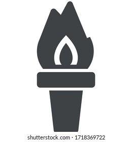 
torch black icon on white background