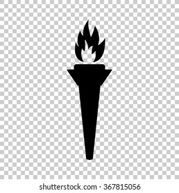 torch -  black vector icon