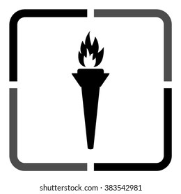 torch  - black vector icon