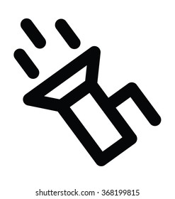 Torch Bold Line Vector Icon