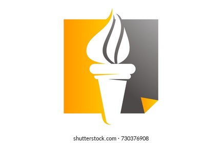 Torch, Book and Pen 