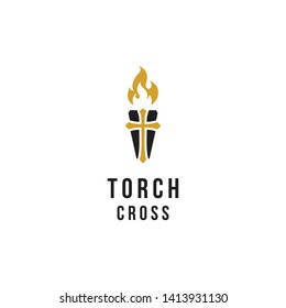 Torch / Cross Church logo design inspiration