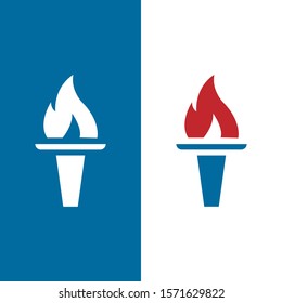 torch fire logo flame design icon