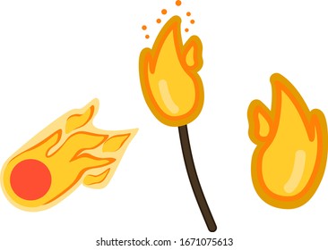 
conjunto de stickers de meteoritos incendiarios

