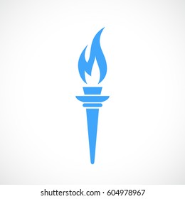 Torch fire vector icon illustration on white background