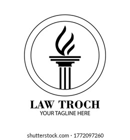torch fire vector logo design