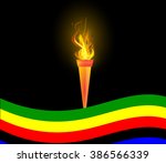 Torch and flag