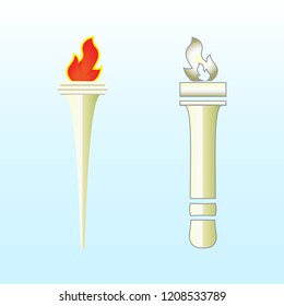 a torch with a flame for congratulations