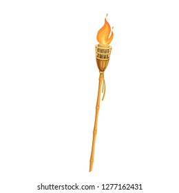 Torch, flame. Fire vector icon. Aloha hawaii.