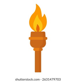 Ícone de chama tocha - Estilo de cor plana