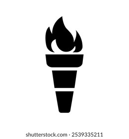 ícone chama lanterna Objeto isolado em um fundo branco