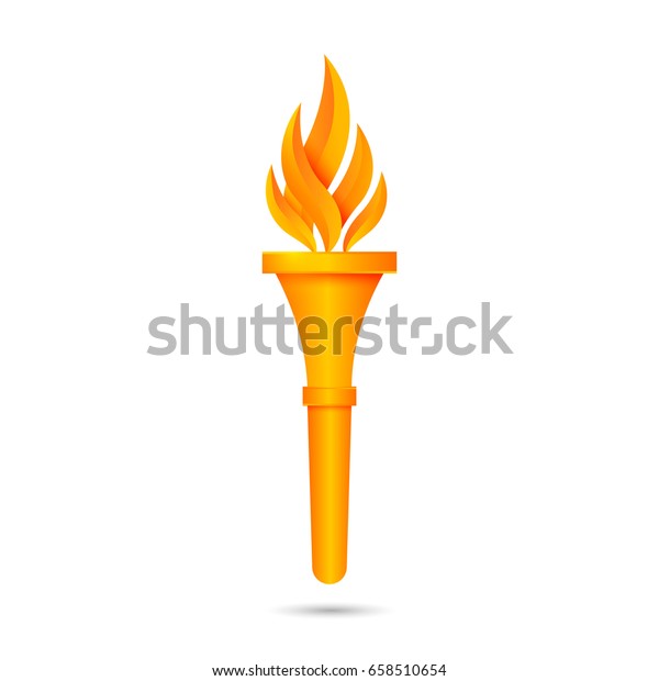 Torch\
flame icon or symbol design. Vector\
illustration