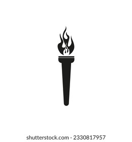 Torch flame icon. Vector illustration. EPS 10.