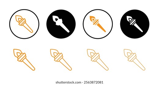 Torch flame icon web design in vector