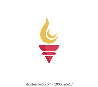 Torch flame logo