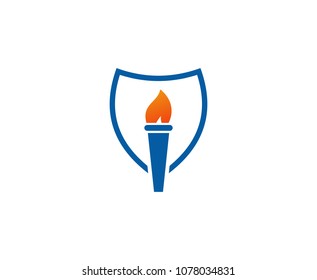 Torch Flame Logo Stock Vector (Royalty Free) 1078034831 | Shutterstock