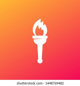 torch with flame vector icon