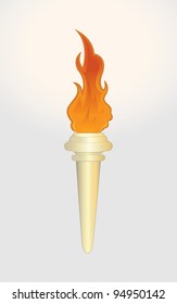 Torch with flames vector