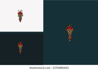 torch flames vector illustration design