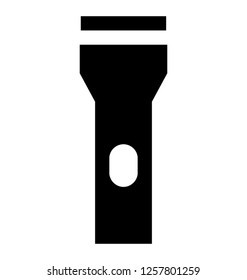 Torch, flashlight glyph icon 