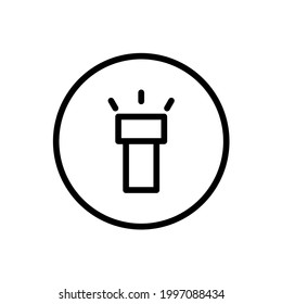 Torch flashlight icon with rounded style