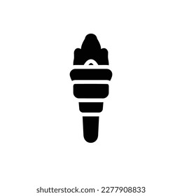 Torch Flat Icon Logo Illustration. Medieval Icon-set. Suitable For Web Design, Logo, App.