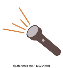 Torch flat illustration on white