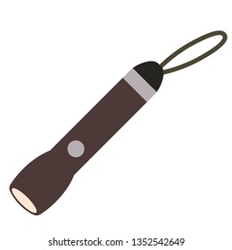 Torch flat illustration on white