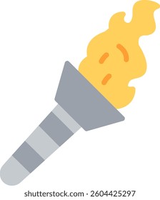 Torch Flat Illustration Vector Design