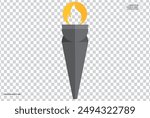 Torch. Flat style icon. Vector graphics