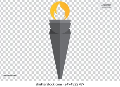 Torch. Flat style icon. Vector graphics