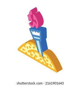 torch in gold pile isometric icon vector. torch in gold pile sign. isolated symbol illustration